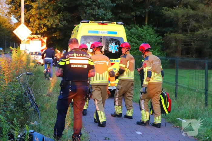 Gewonden na ongeval tussen scooter en fietser