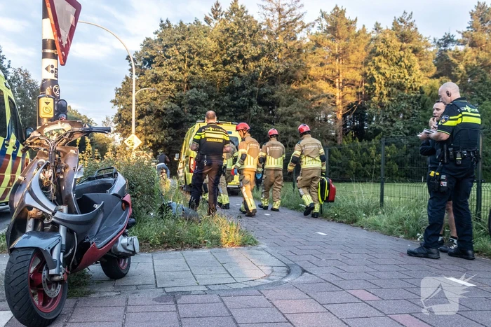 Gewonden na ongeval tussen scooter en fietser