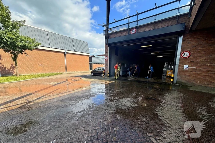 Wateroverlast in magazijn van supermarkt