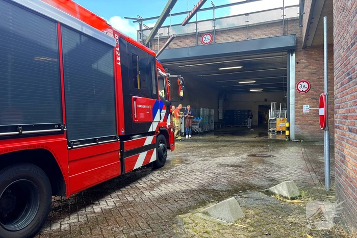 Wateroverlast in magazijn van supermarkt