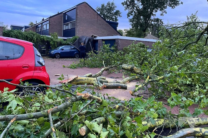 Ravage in straat door storm