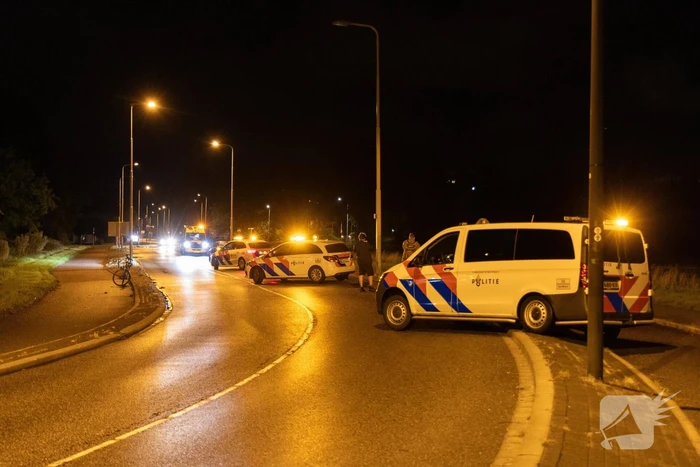 Lantaarnpaal beschadigd bij eenzijdig ongeval