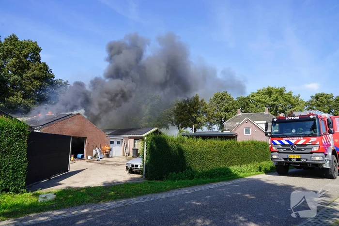 Grote brand in loods na werkzaamheden