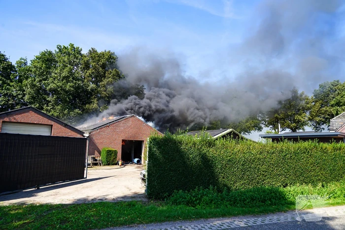 Grote brand in loods na werkzaamheden