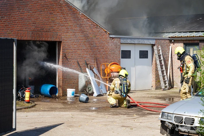 Grote brand in loods na werkzaamheden