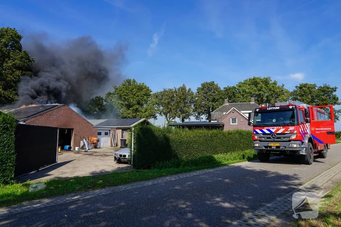 Grote brand in loods na werkzaamheden
