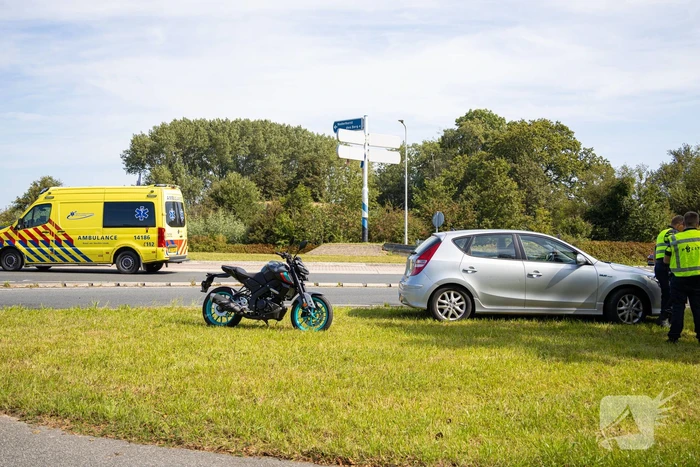 Motorrijder gewond bij aanrijding