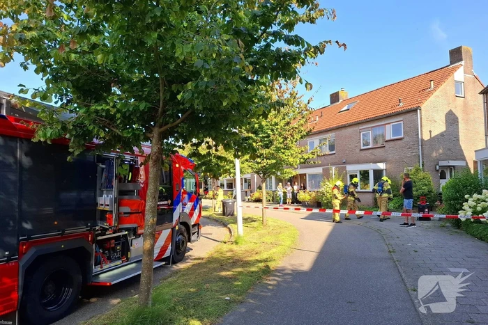 Brandweer zet gebied bij gaslekkage