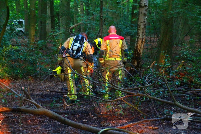 Brand in bos beperkt gebleven