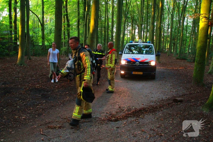 Brand in bos beperkt gebleven