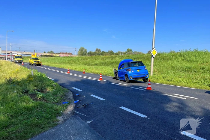 Motorrijder gewond bij botsing met brommobiel