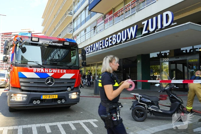 Zuurstoftank zorgt voor brand in bedrijfsverzamelgebouw