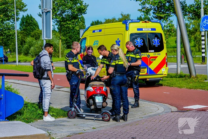 Bestuurster scooter gewond bij botsing met step