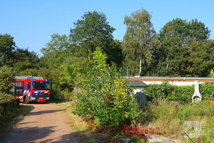 Stacaravan in brand op vakantiepark