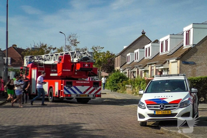 Deel woonwijk afgesloten nadat persoon op dak klimt