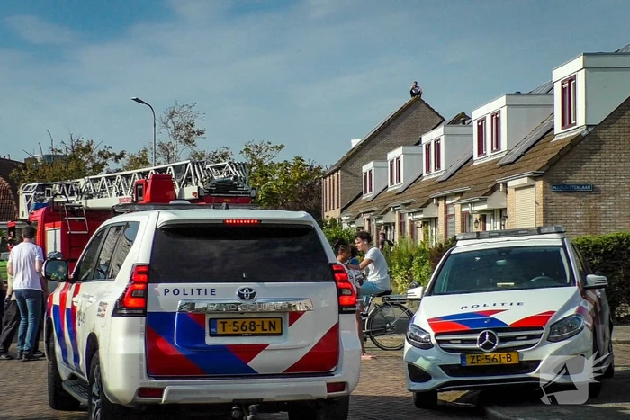 Deel woonwijk afgesloten nadat persoon op dak klimt