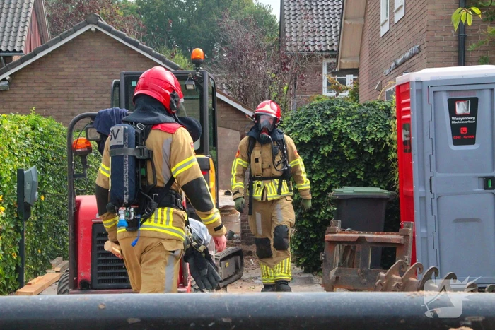 Gaslek door sloopwerkzaamheden in voortuin