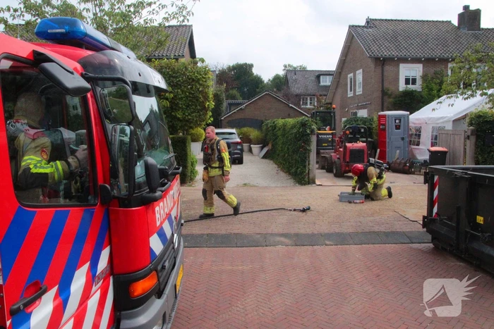 Gaslek door sloopwerkzaamheden in voortuin