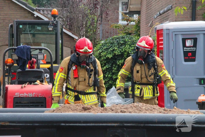 Gaslek door sloopwerkzaamheden in voortuin