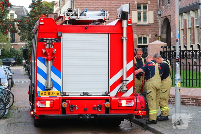 Brand in wonig door pizza in oven