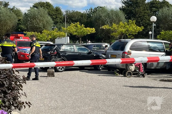 Grote ravage op parkeerplaats tuincentrum