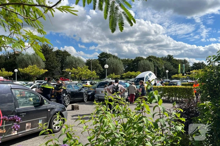 Grote ravage op parkeerplaats tuincentrum