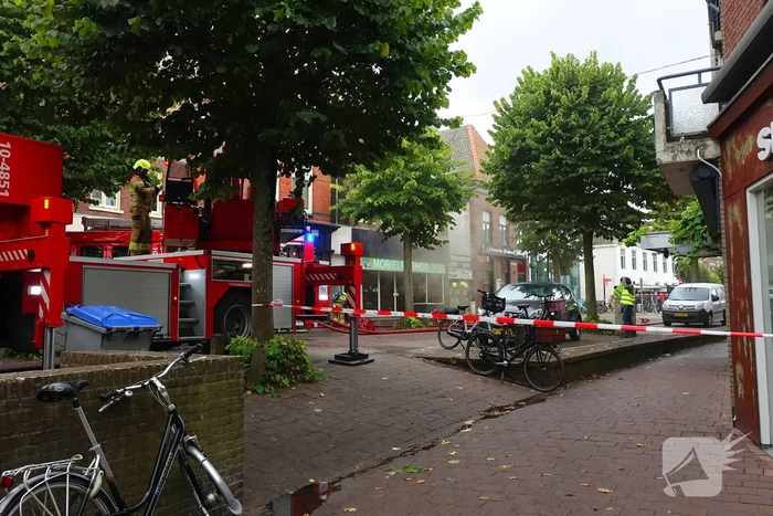 Veel rookontwikkeling bij brand in winkel