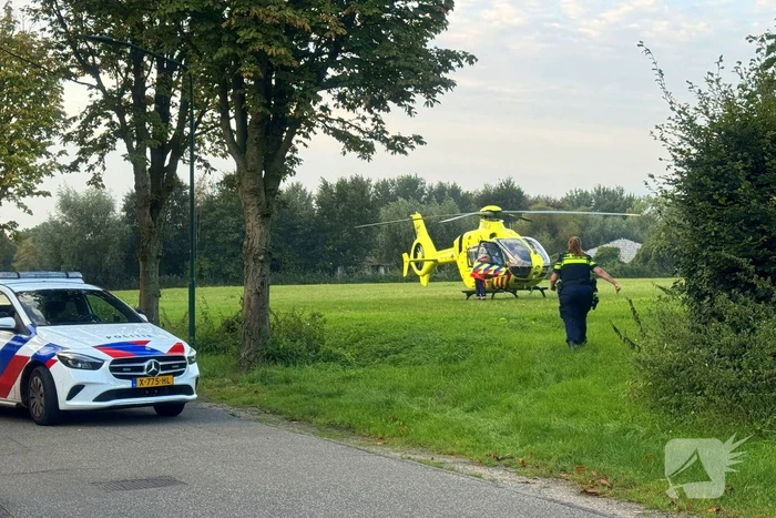 Fietser ernstig gewond, traumahelikopter ingezet