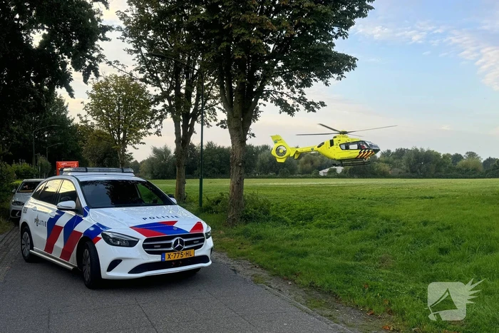Fietser ernstig gewond, traumahelikopter ingezet