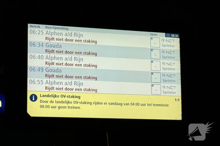 Van 04 00 tot ten minste 08 00 uur geen treinen door staking