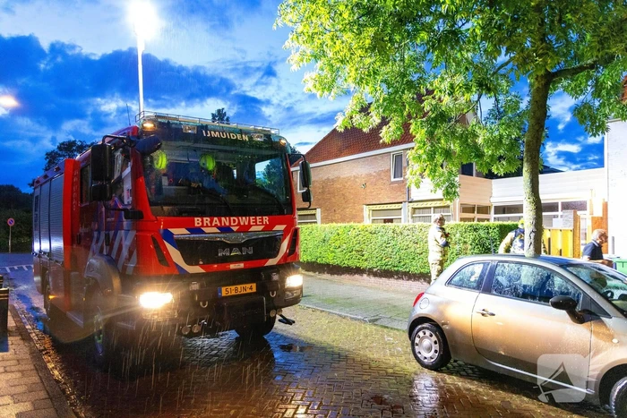 Brandplek in woning door blikseminslag