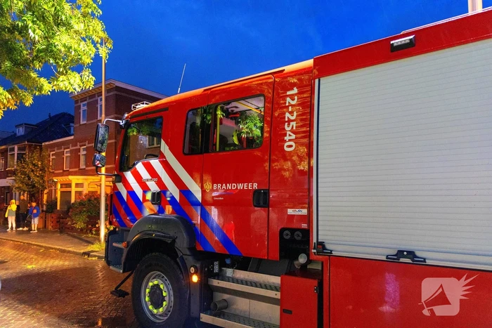 Brandplek in woning door blikseminslag