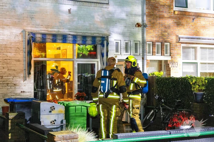 Brandplek in woning door blikseminslag
