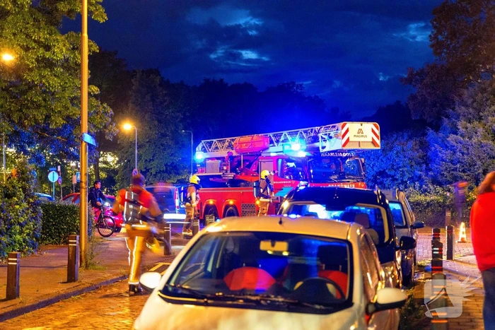 Brandplek in woning door blikseminslag