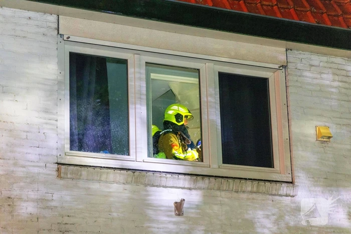 Brandplek in woning door blikseminslag