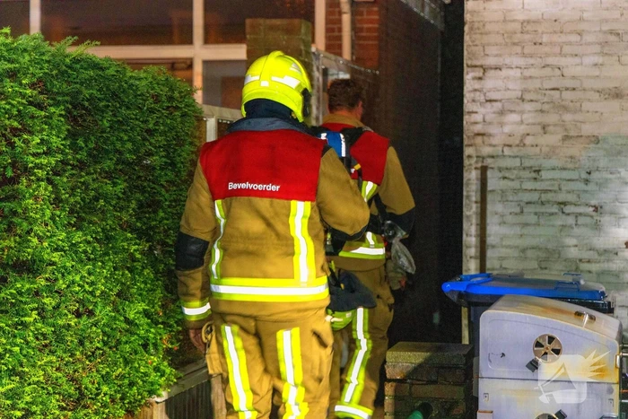 Brandplek in woning door blikseminslag