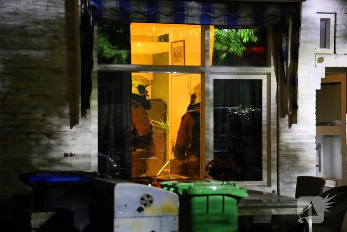 Brandplek in woning door blikseminslag