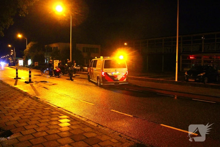 Fatbiker botst op wegversmalling