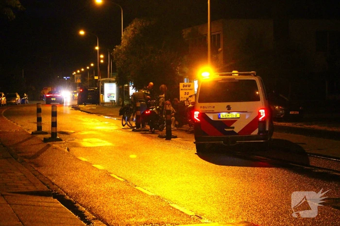 Fatbiker botst op wegversmalling