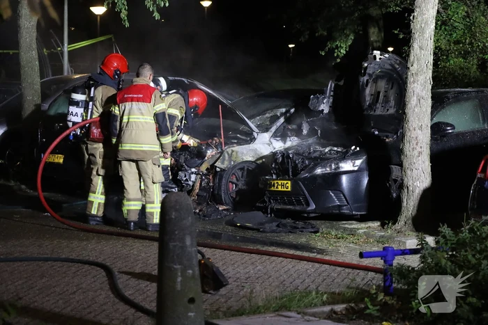 Geparkeerde auto's brandden volledig uit