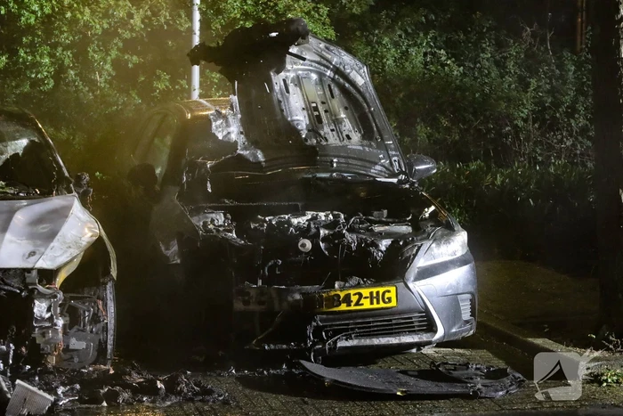 Geparkeerde auto's brandden volledig uit