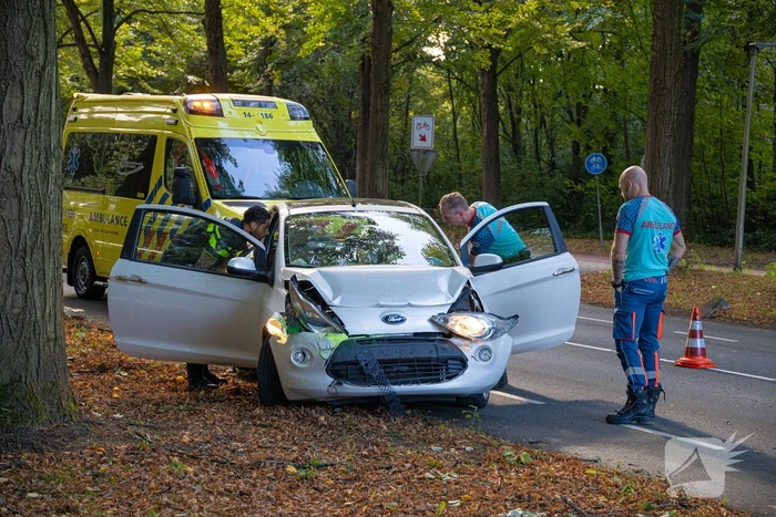 Een gewonde bij kettingbotsing