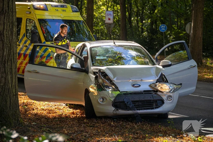 Een gewonde bij kettingbotsing