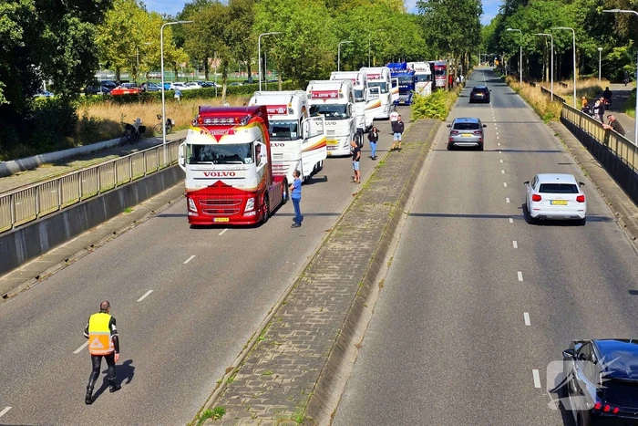 Aanrijding in tunnel zorgt voor verkeerschaos tijdens truckrun