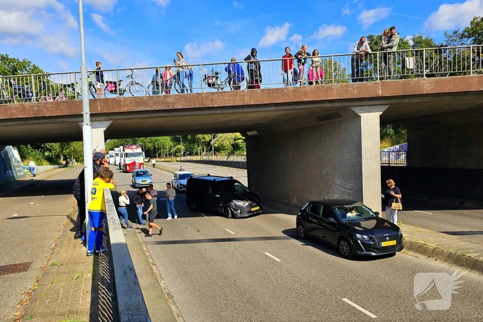 Aanrijding in tunnel zorgt voor verkeerschaos tijdens truckrun