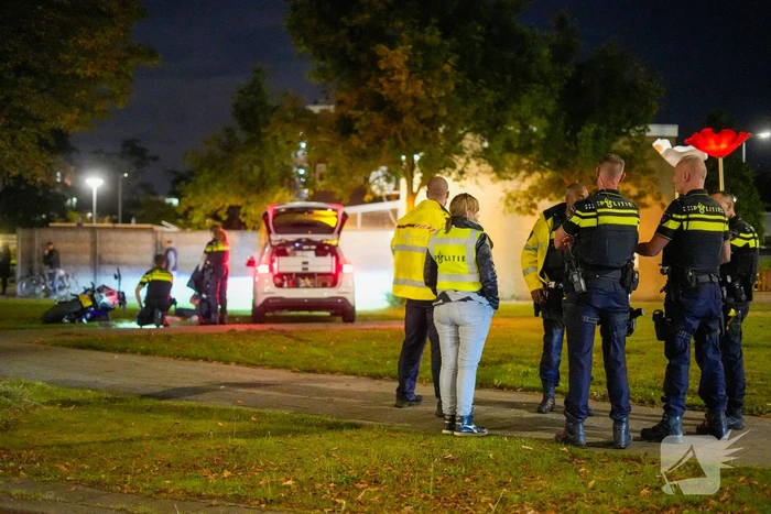Achtervolging met motor eindigt in het gras