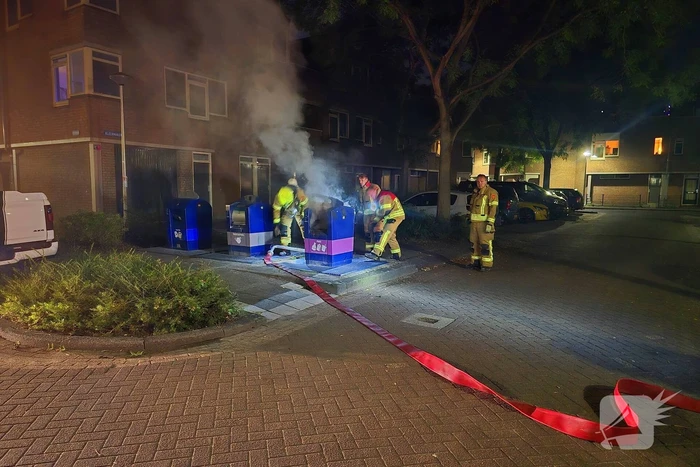 Brand in ondergrondse container snel geblust