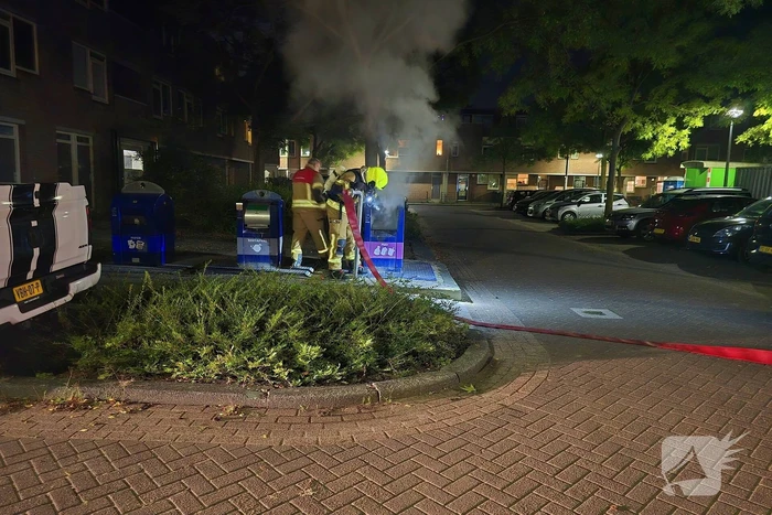 Brand in ondergrondse container snel geblust