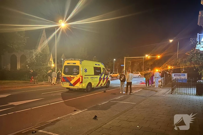 Scooterrijder gewond bij harde botsing met auto