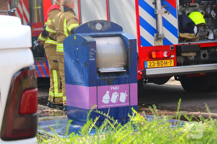 Container vat binnen 24 uur twee keer vlam